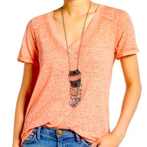 Free People We The Free Burnout V-neck Tee Shirt